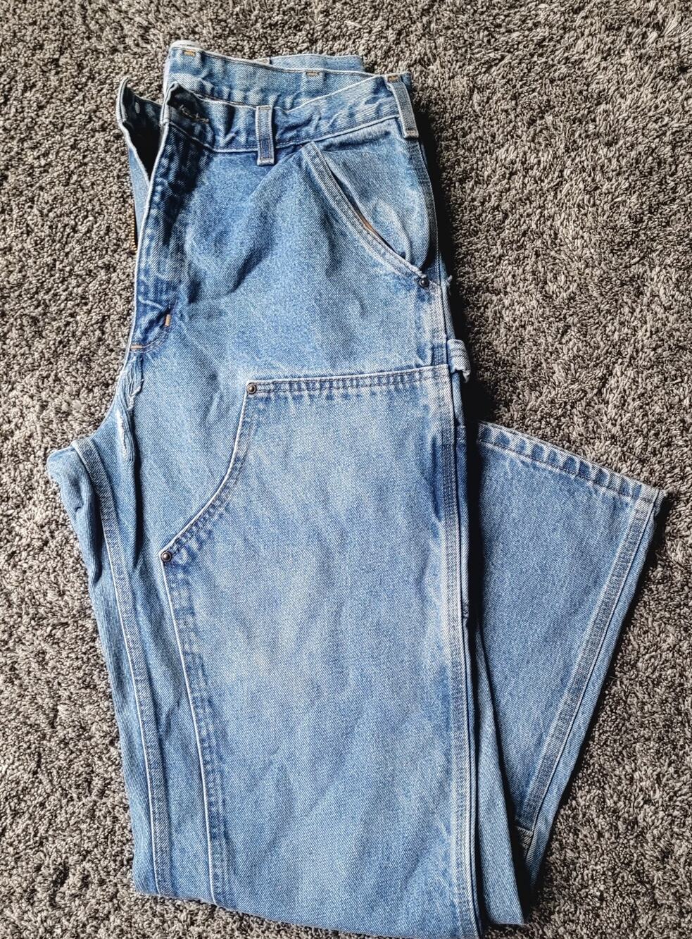 Vintage Carhartt B73 DST Double Knee Jeans 34x34 Darkstone Logger